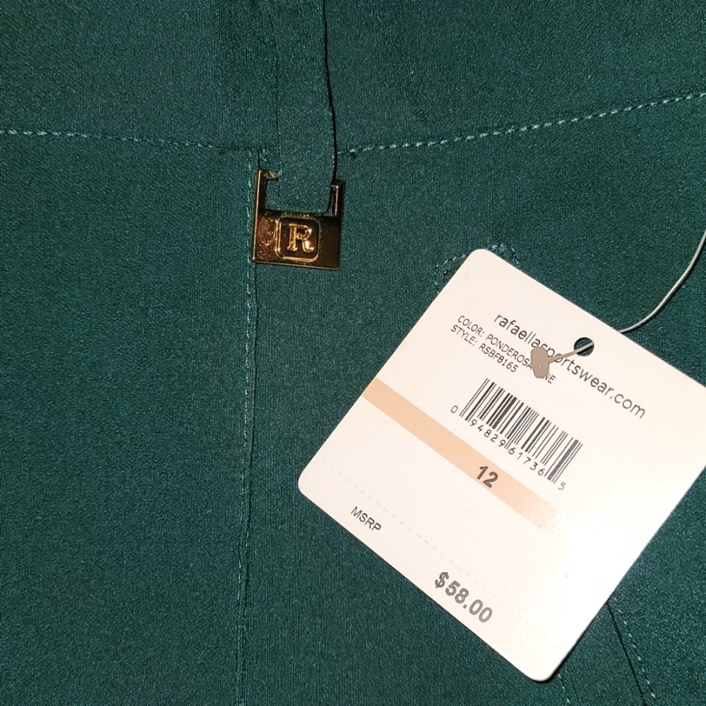 Rafaella Women's Chic Office Ponderosa Pine Pants Size 12